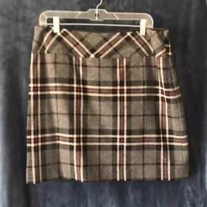 Plaid skirt.